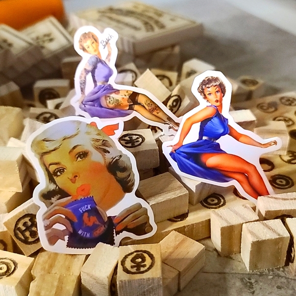 Restricted Design Other - 3 Pinup Style Stickers
